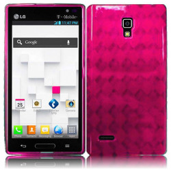 LG L9 TPU Gel Case (Hot Pink)